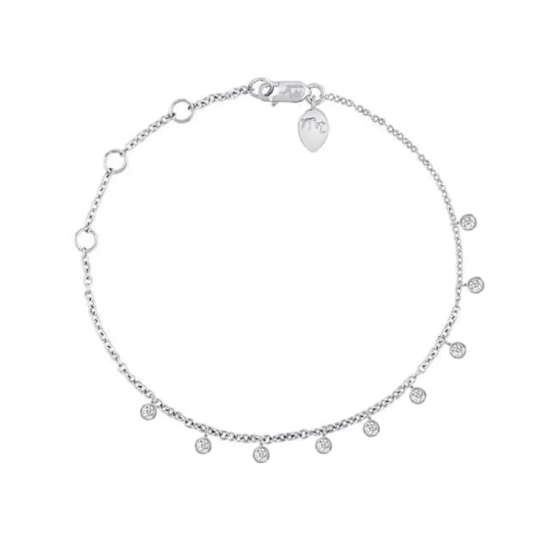 White Gold Bezel Diamond Bracelet sold by Meira T