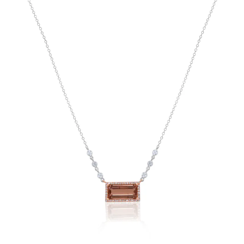 White Gold Tourmaline Necklace sold by Meira T