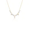Yellow Gold Layering Necklace with Diamonds sold by Meira T