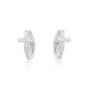 White Gold Diamond Cross Hoops sold by Meira T