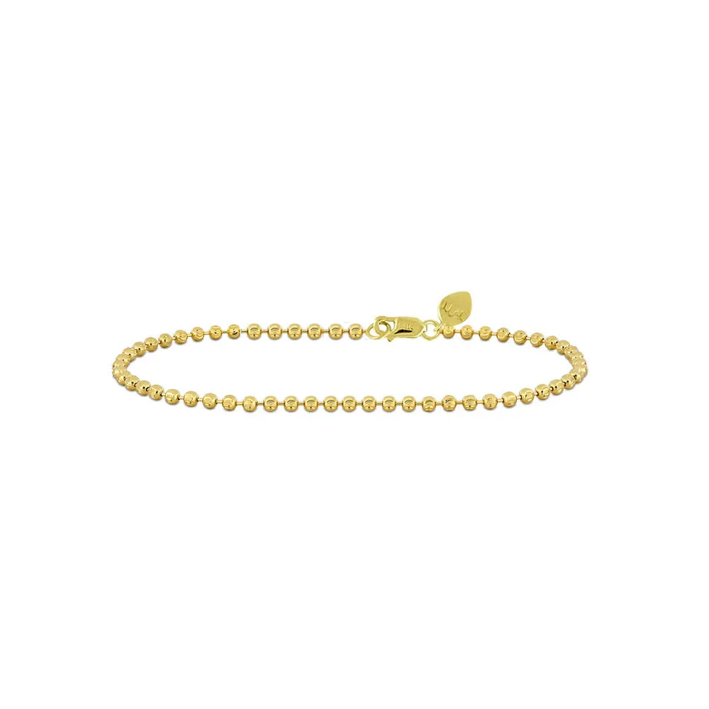14kt Yellow Gold Spot Chain Anklet sold by Meira T