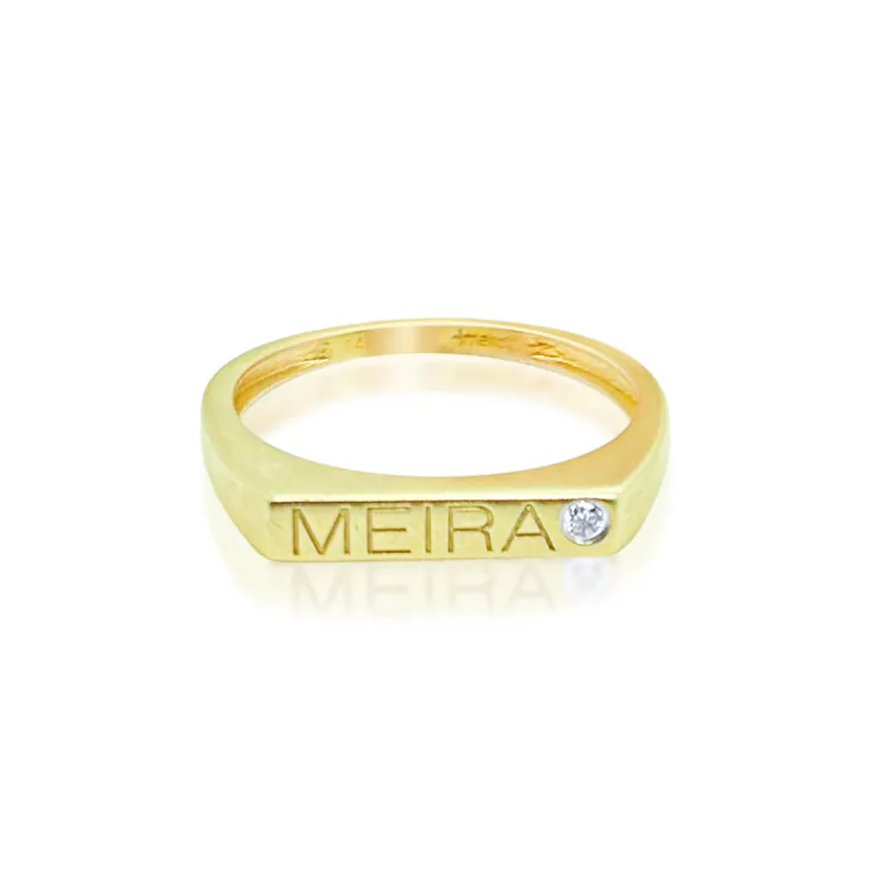 Yellow Gold Meira Signet Ring sold by Meira T