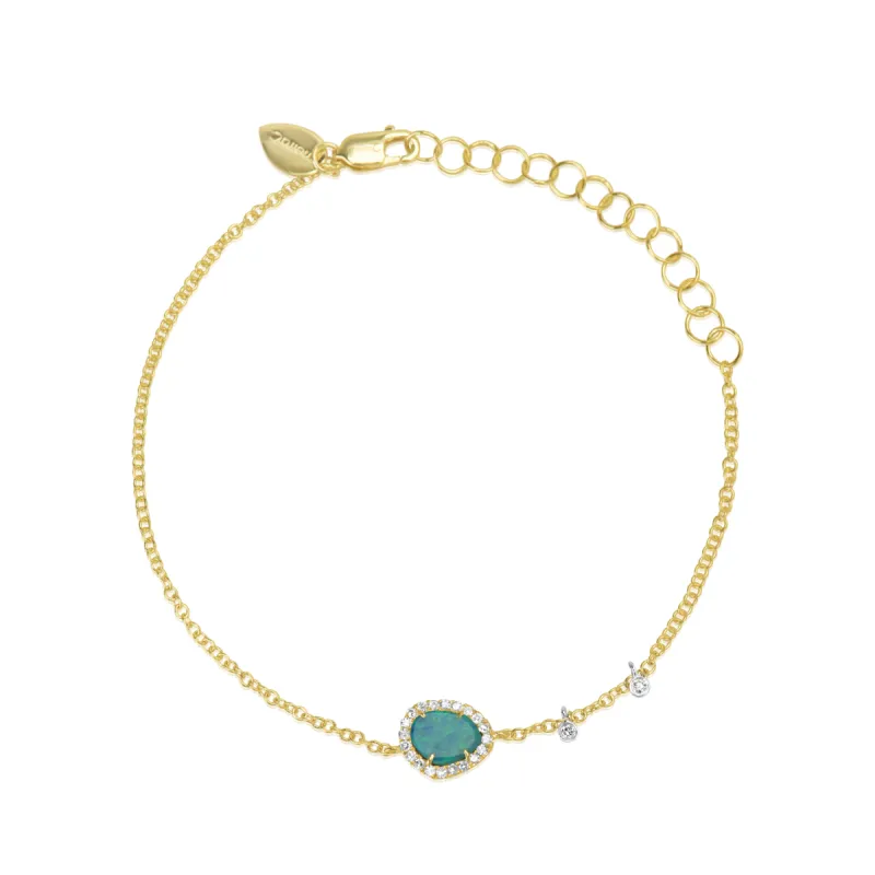 Yellow Gold Signature Opal Bracelet sold by Meira T
