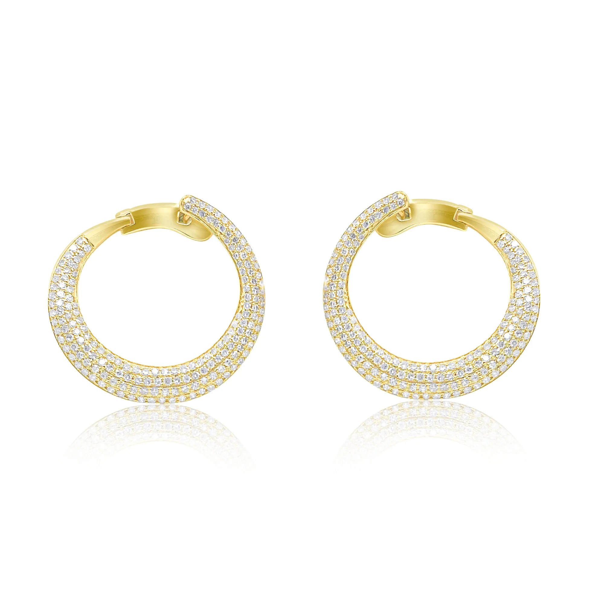 Yellow Gold Diamond Hoops ONLINE EXCLUSIVE sold by Meira T