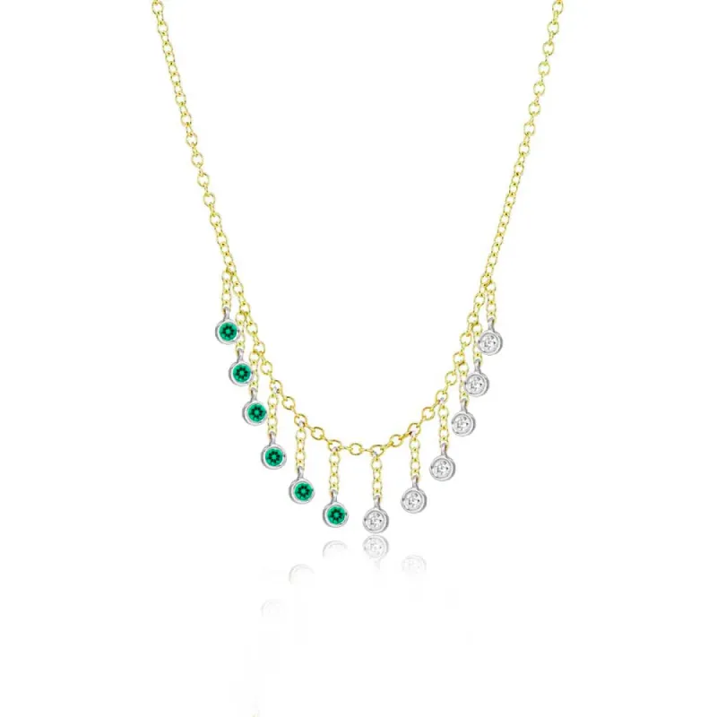Fringe Emerald and Diamond Necklace sold by Meira T