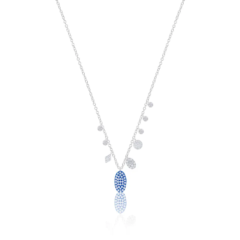 Galactic Blue Diamond Charm Necklace sold by Meira T