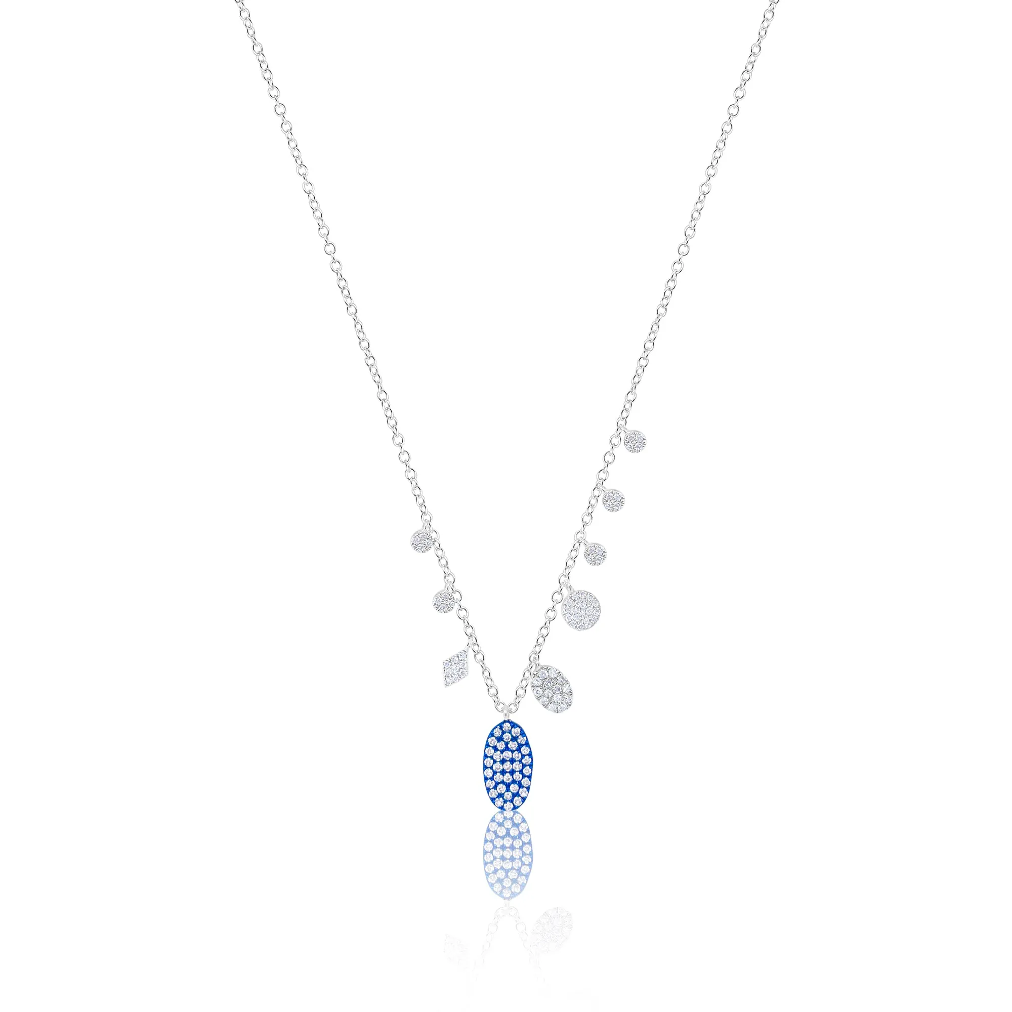 Galactic Blue Diamond Charm Necklace sold by Meira T