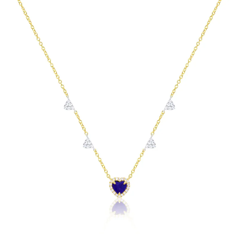 Blue Lapis Diamond Necklace sold by Meira T