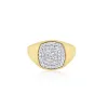 Yellow Gold Diamond Signet Pinky Ring ONLINE EXCLUSIVE sold by Meira T