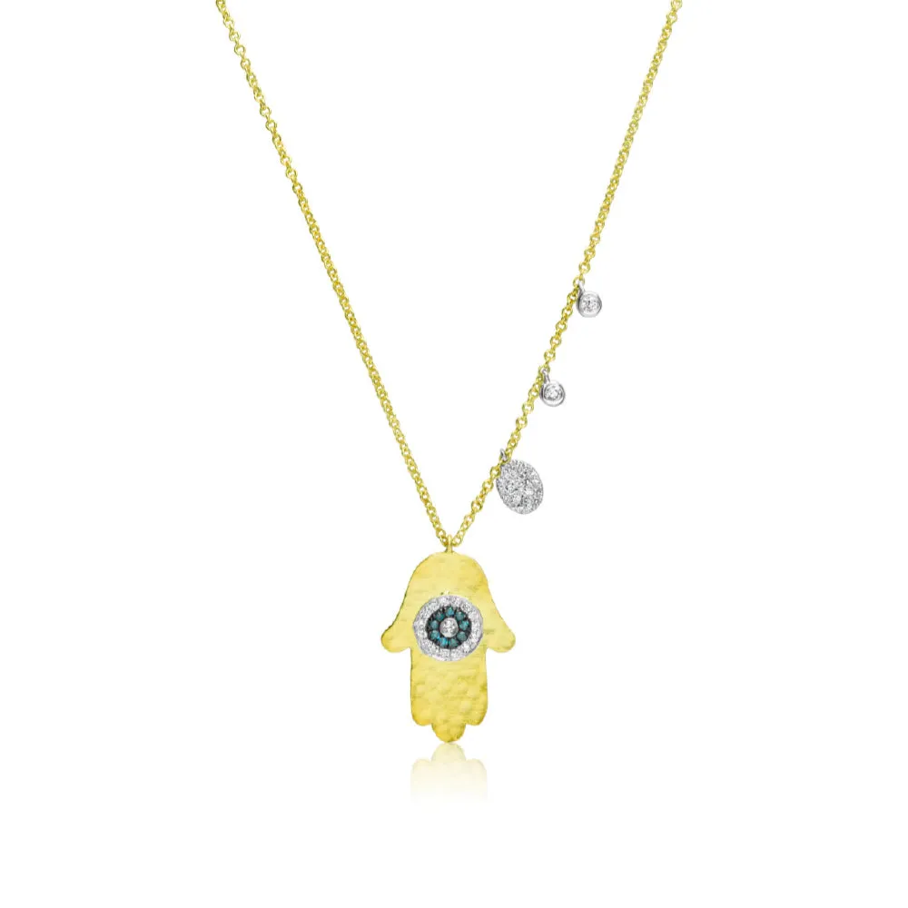 Hammered Hamsa Necklace sold by Meira T
