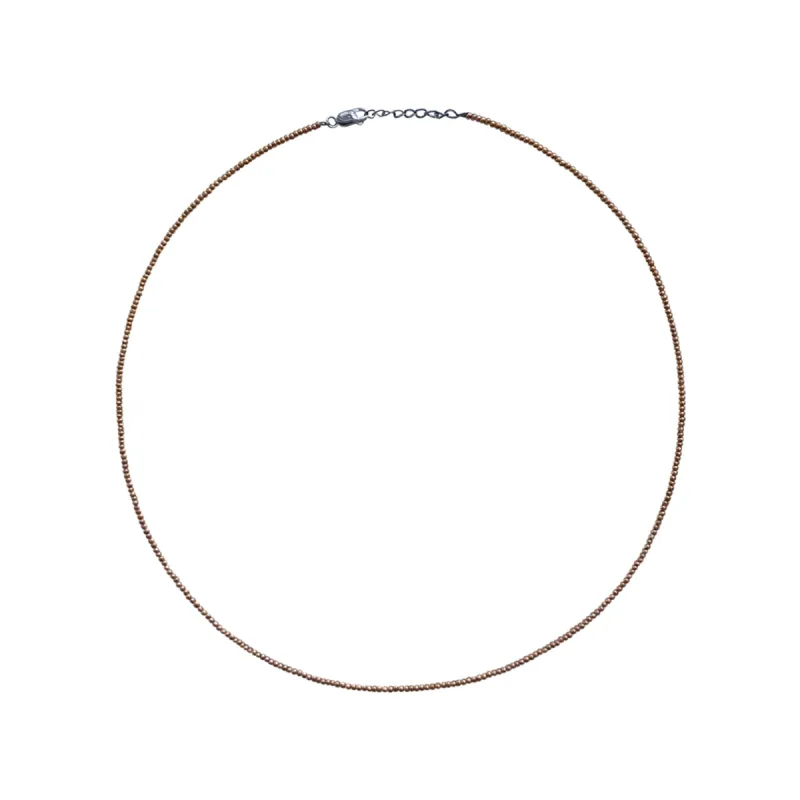 Gold Glass Seed Microbead Layering Necklace sold by Meira T