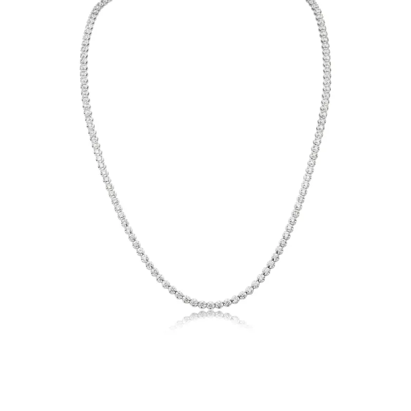 The Drop 8 - 14 KT White Gold Buttercup Diamond Tennis Necklace - ONLINE EXCLUSIVE sold by Meira T