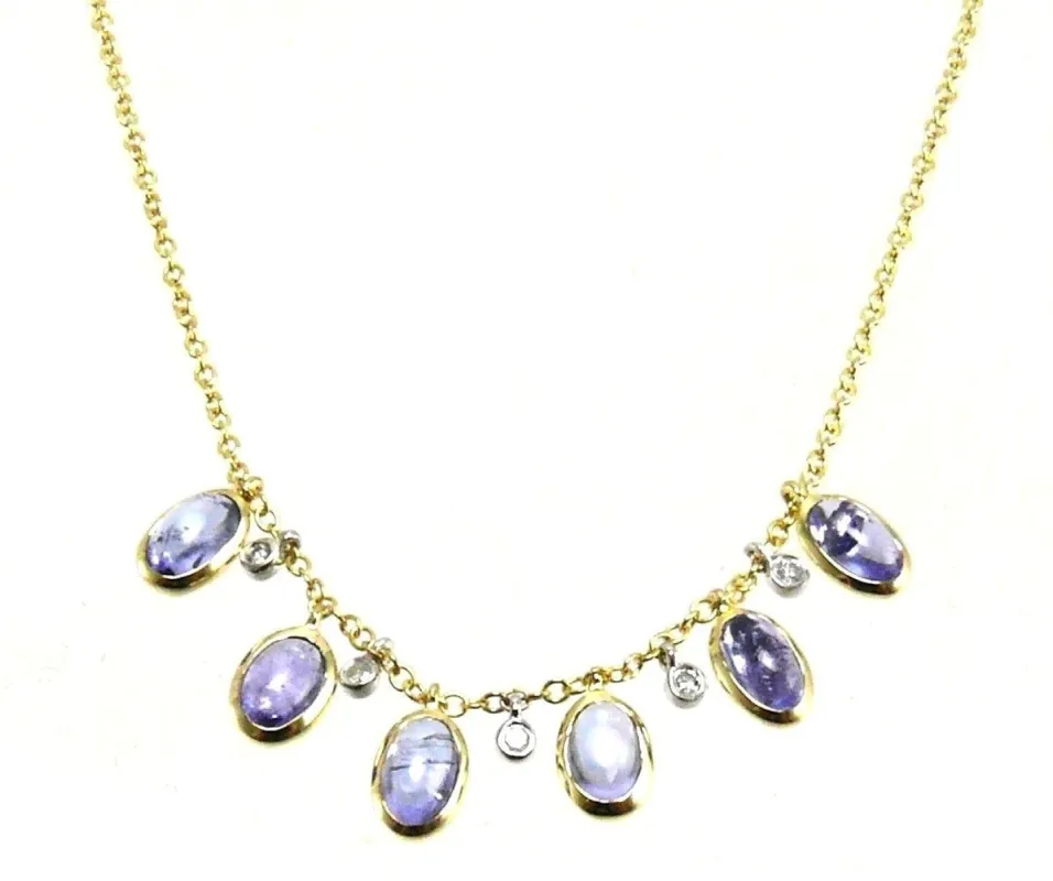 Yellow Gold Tanzanite Necklace sold by Meira T