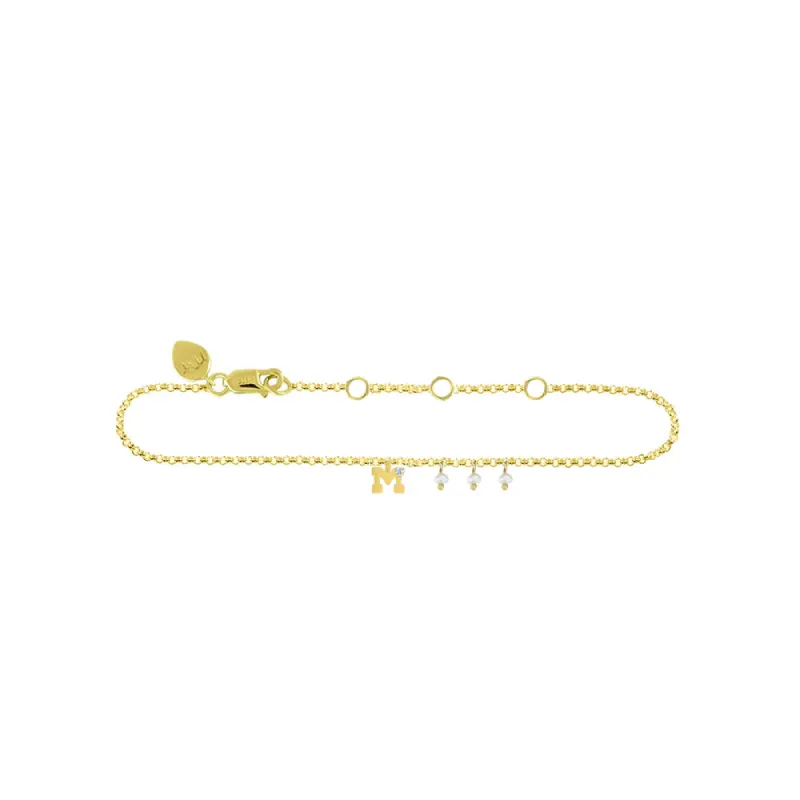 Initial 14k gold Anklet sold by Meira T