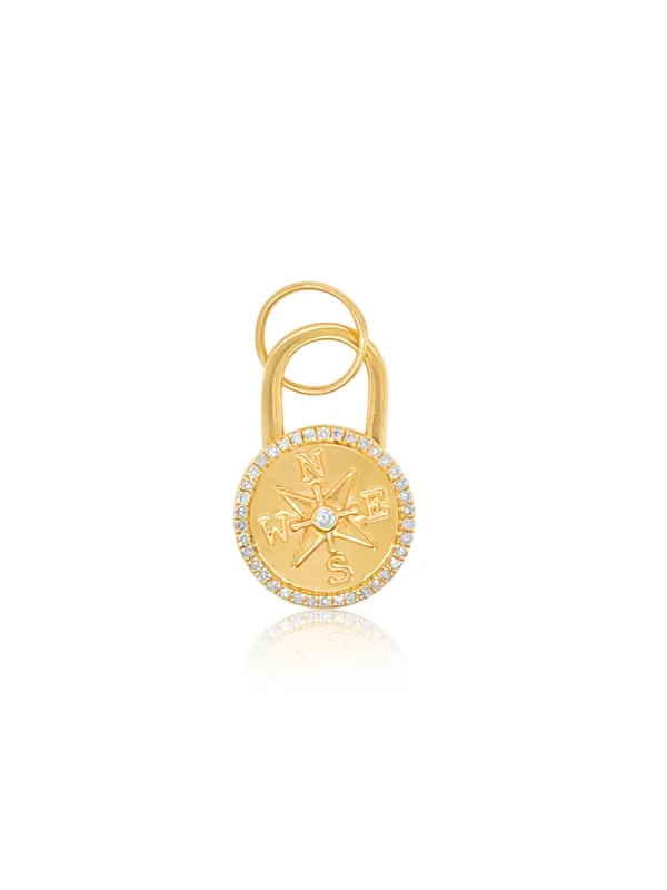 Yellow Gold Compass Charm sold by Meira T