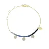 Blue Sapphire Diamond Disk Bracelet sold by Meira T