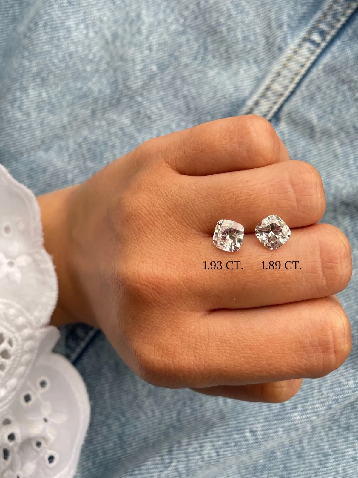 3.82 Cushion Carat Stud | Lab Grown Diamond *ONLINE EXCLUSIVE* sold by Meira T product image thumbnail 4