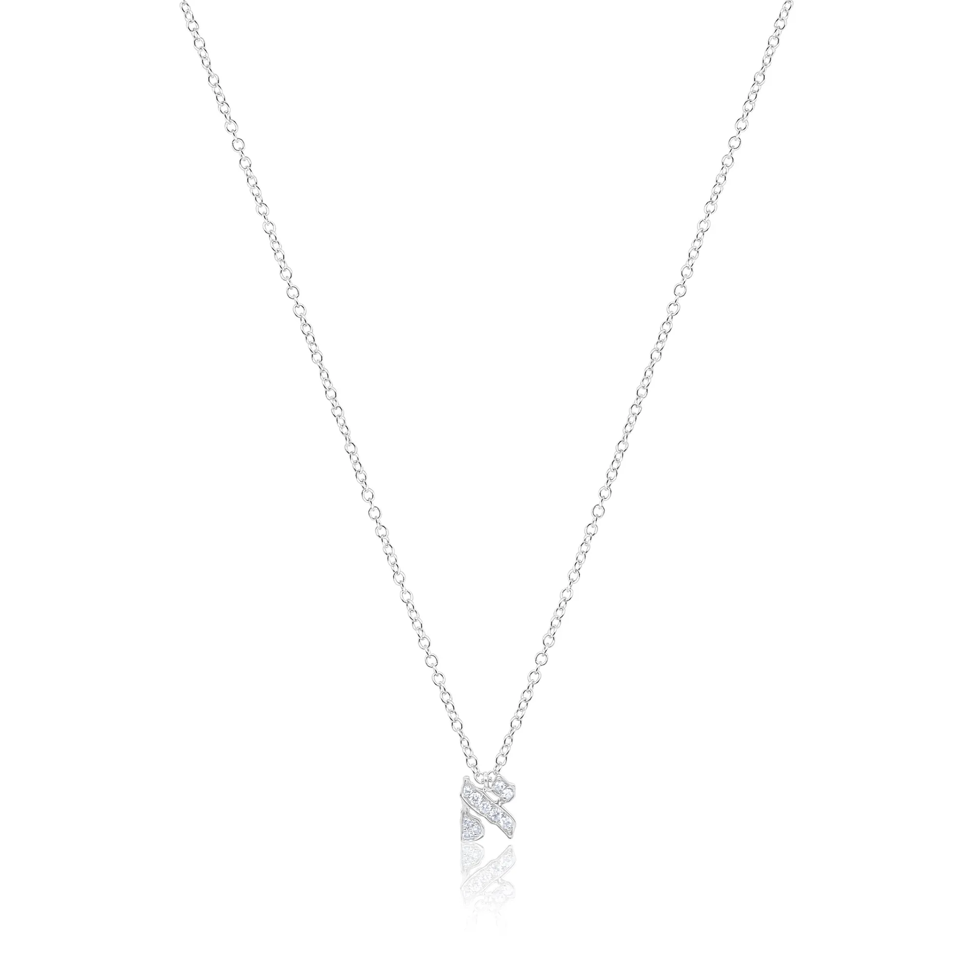 Gold and Diamond Hebrew Initial Necklace sold by Meira T