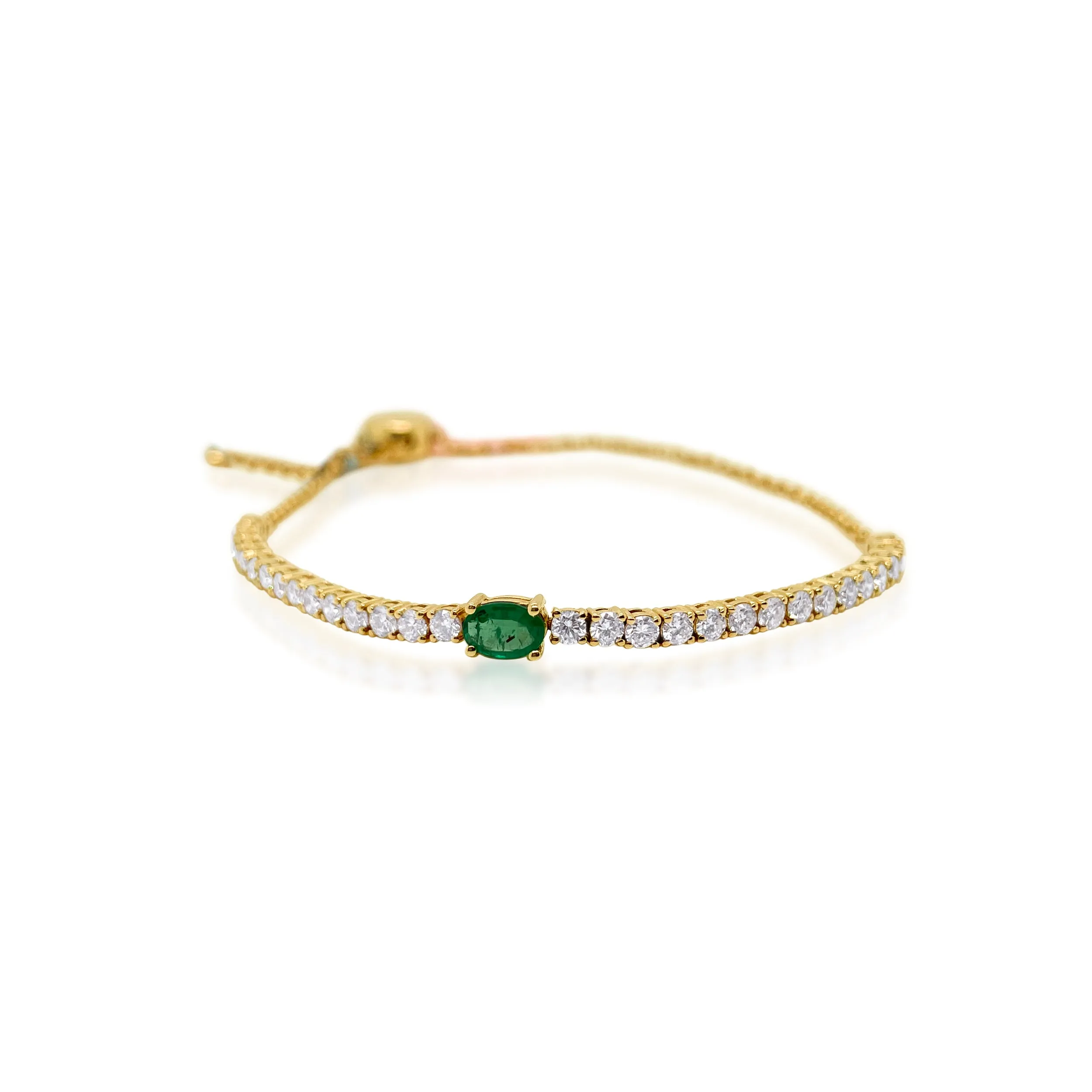 Yellow Gold Emerald and Diamond Bracelet *ONLINE EXCLUSIVE* sold by Meira T