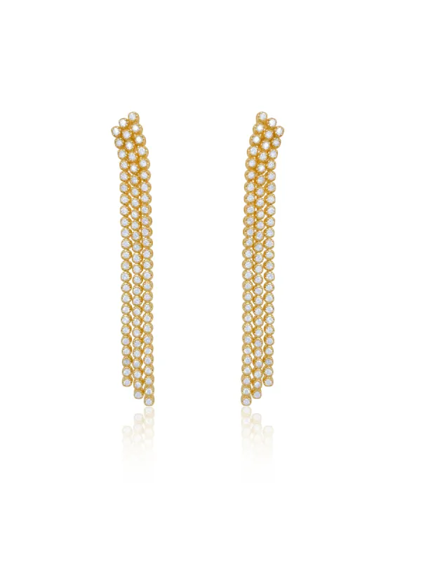 Yellow Gold Drop Diamond Earrings - ONLINE EXCLUSIVE sold by Meira T