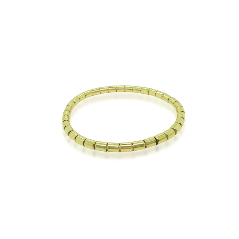 Yellow Gold Stretchy Barrel Bracelet-ONLINE EXCLUSIVE sold by Meira T