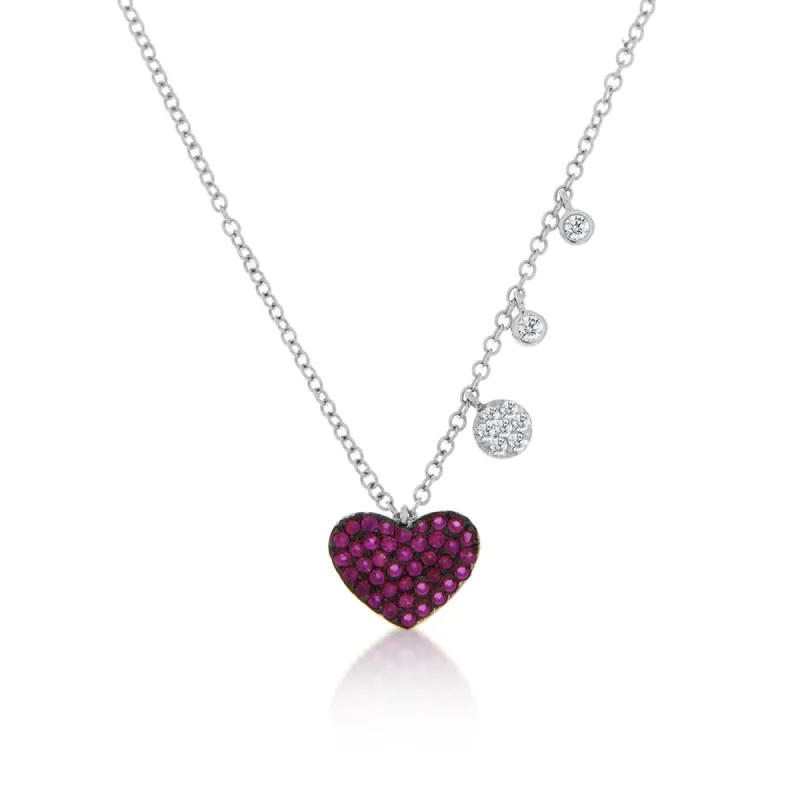 Ruby Heart Necklace sold by Meira T