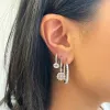 White Gold Diamond Hoop Half Pair sold by Meira T