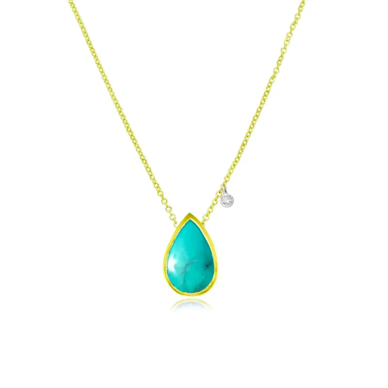 Turquoise Pear Necklace (online exclusive) sold by Meira T