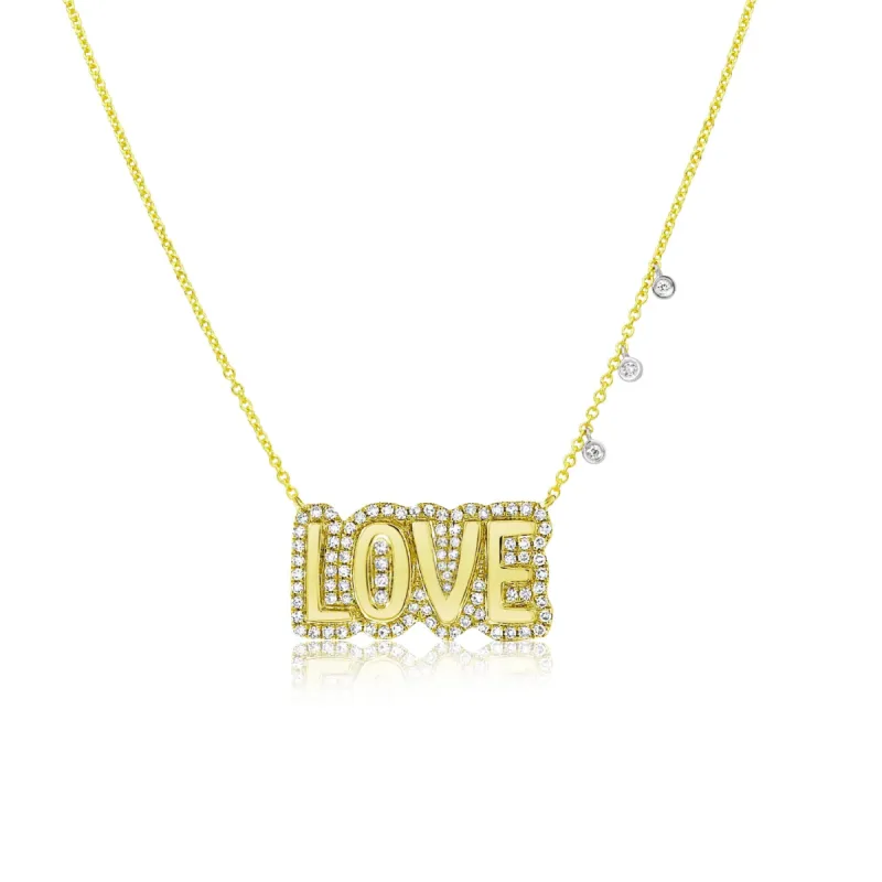 Yellow Gold Love Bubble Diamond Necklace sold by Meira T
