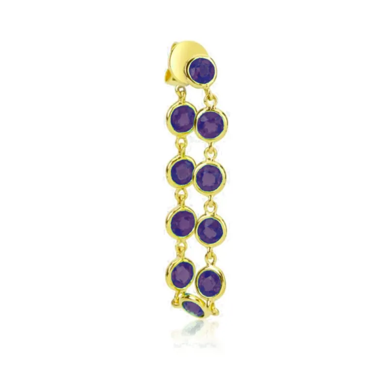 Sisterly Style Amethyst Chain Earring | Online Exclusive sold by Meira T