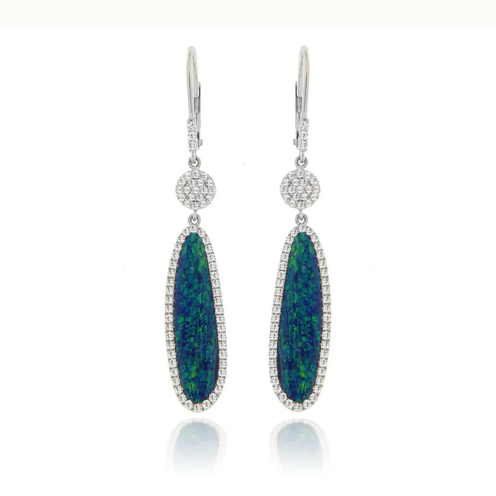 Opal and Diamonds Earrings sold by Meira T