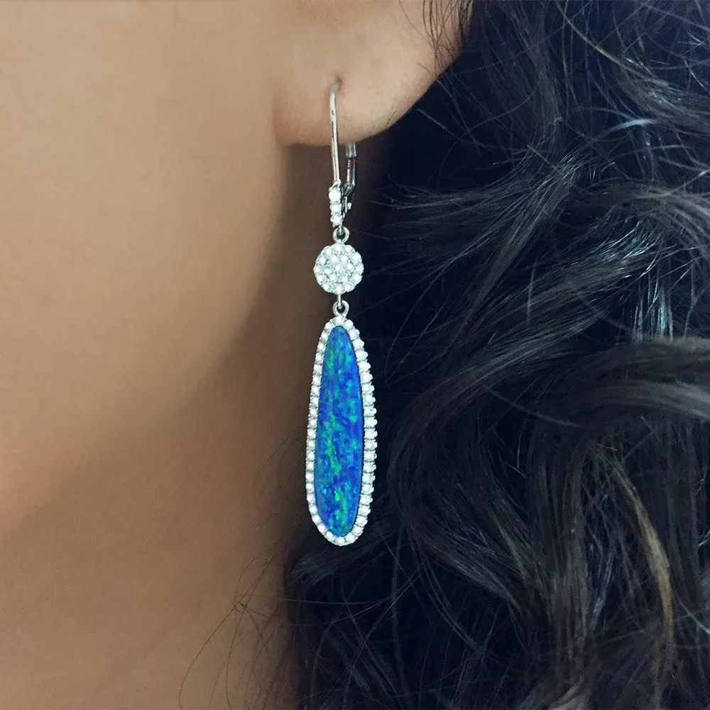 Opal and Diamonds Earrings sold by Meira T product image thumbnail 2