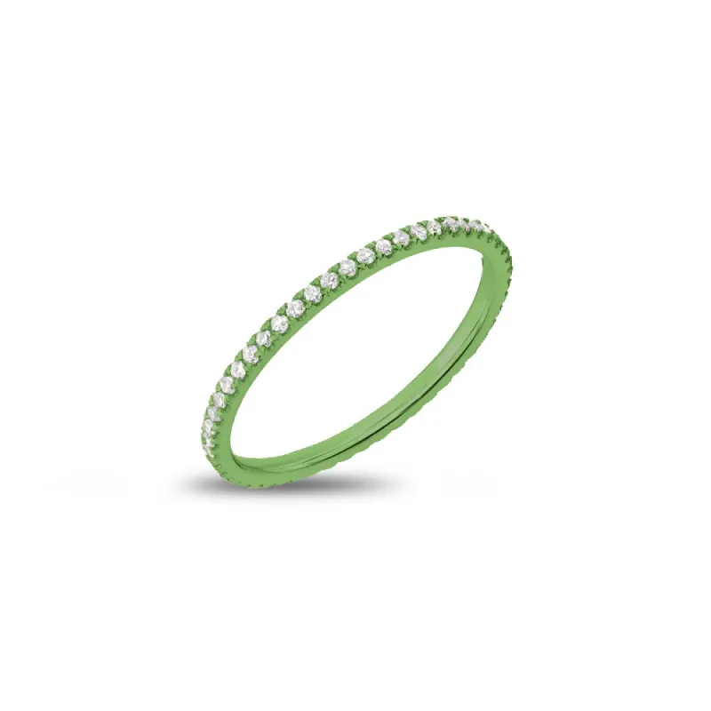 Electric Green Delicate Eternity Band sold by Meira T
