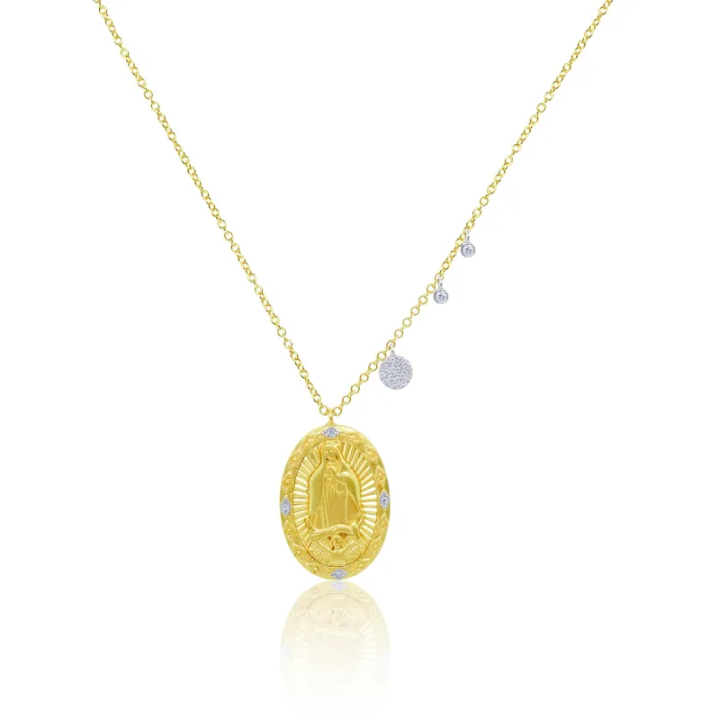 Yellow Gold Cameo and Charms Necklace sold by Meira T