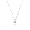 White Gold Dainty Jewish Star Necklace sold by Meira T