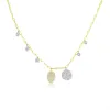 Paperclip Necklace with Diamond Bezels and Diamond Centers sold by Meira T