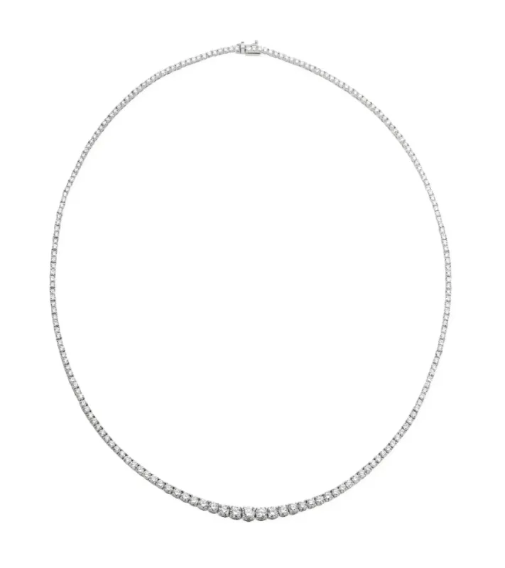 Lab Grown 5ct Graduated Tennis Necklace sold by Meira T