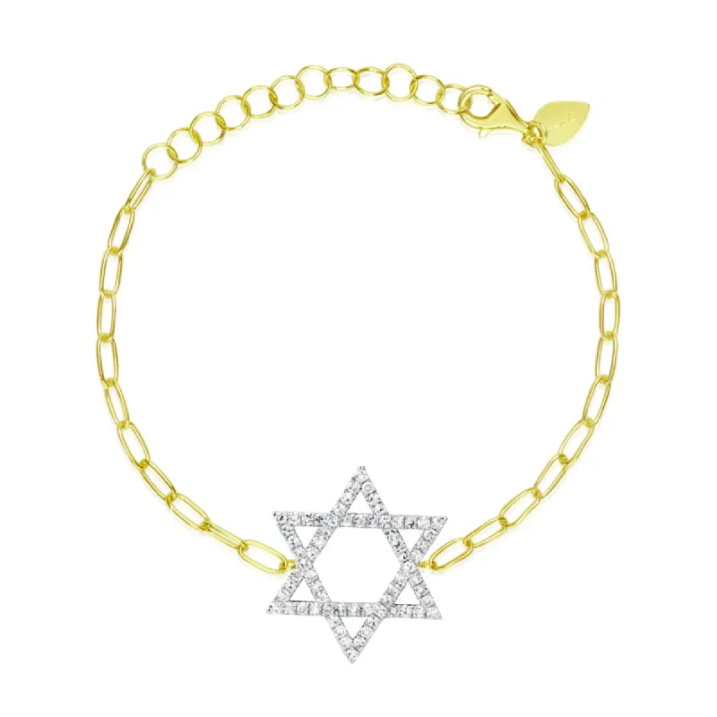 Jewish Star Paperclip Bracelet sold by Meira T