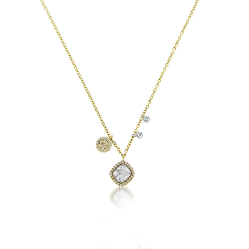 Rough Diamond Charm Necklace sold by Meira T
