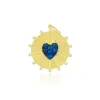 Yellow Gold and Sapphire Heart Medallion sold by Meira T