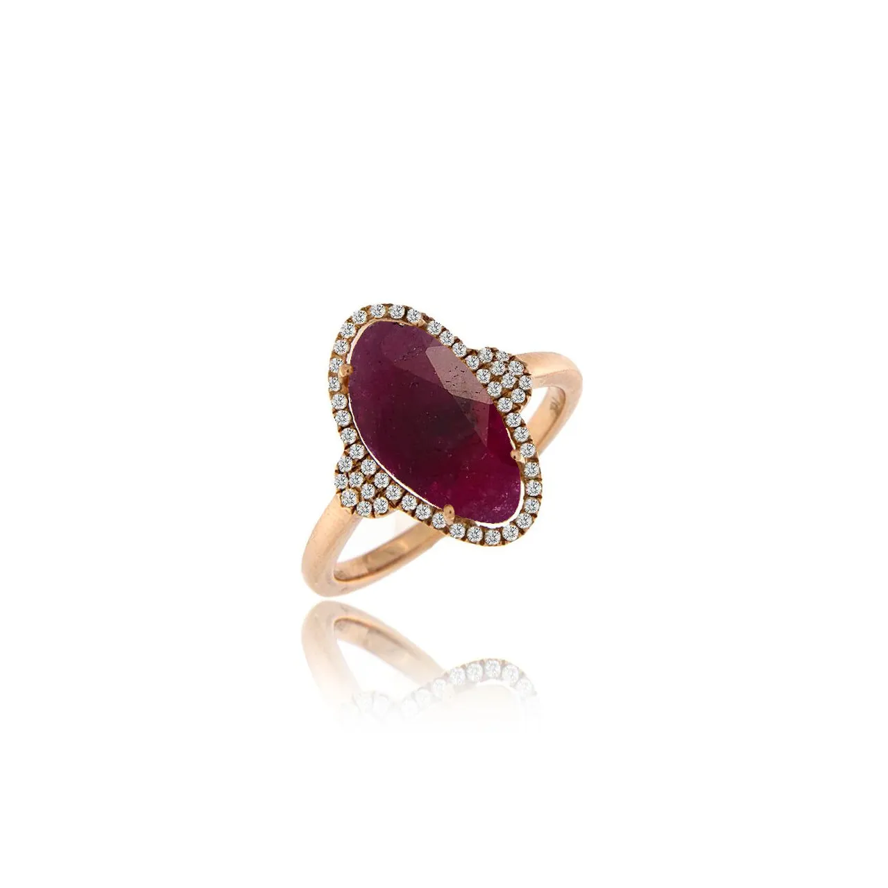 Asymmetric Ruby Ring size 6.5 sold by Meira T