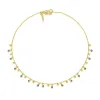 Yellow Gold Plated Blue Topaz Drop Necklace sold by Meira T