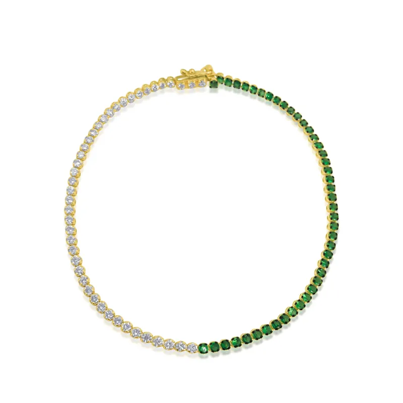 .92cts Yellow Gold Diamond and Emerald Bracelet *ONLINE EXCLUSIVE* sold by Meira T