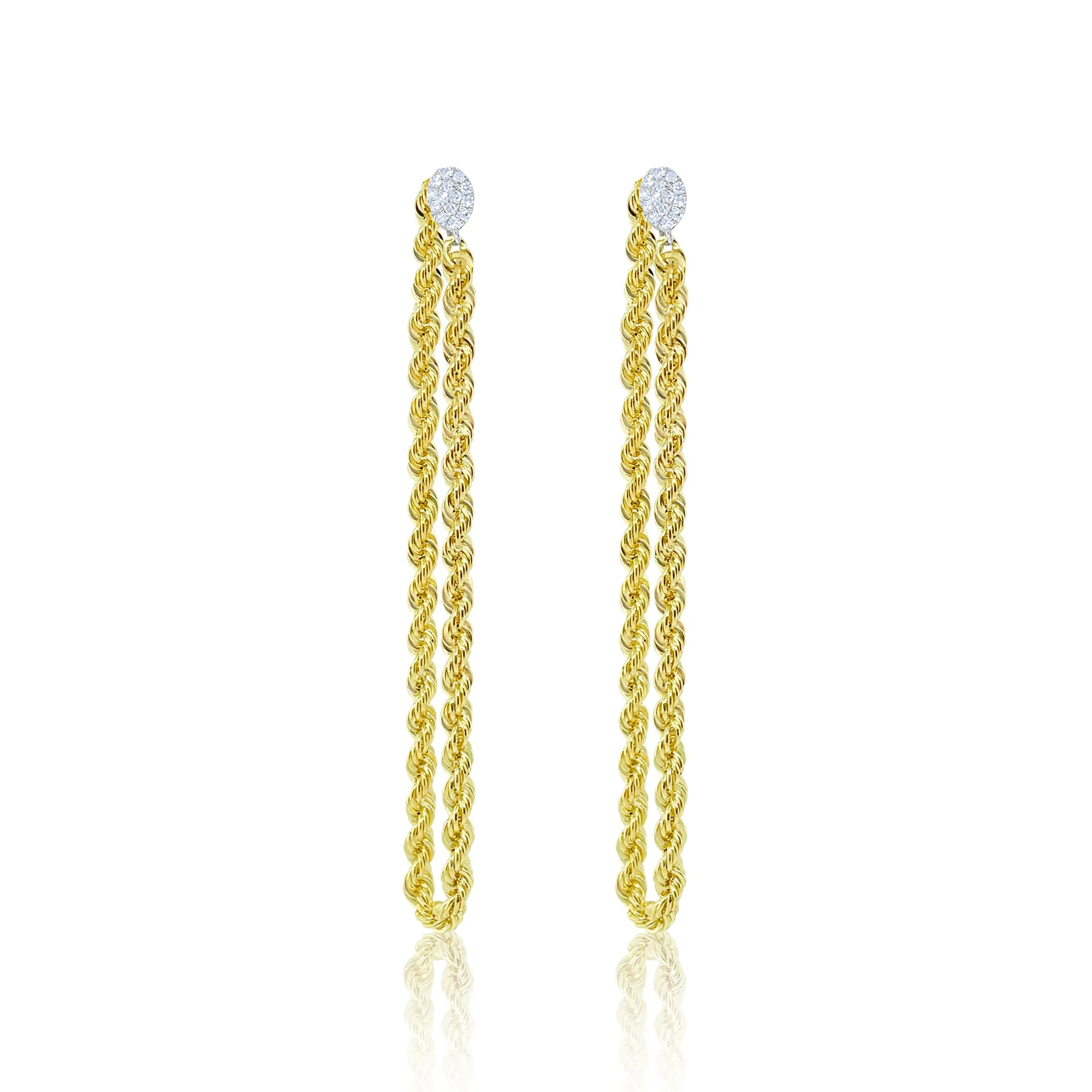 Yellow Gold Chain Earring sold by Meira T