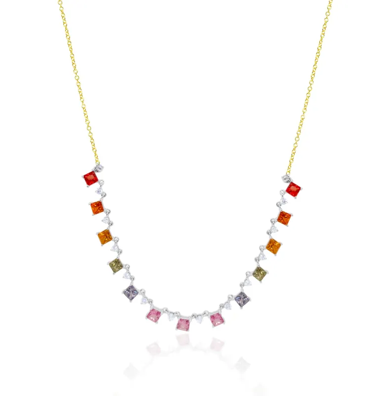 Yellow Gold Rainbow Necklace sold by Meira T