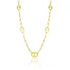 Mixed Link Paperclip Chain with 14kt Yellow Gold sold by Meira T