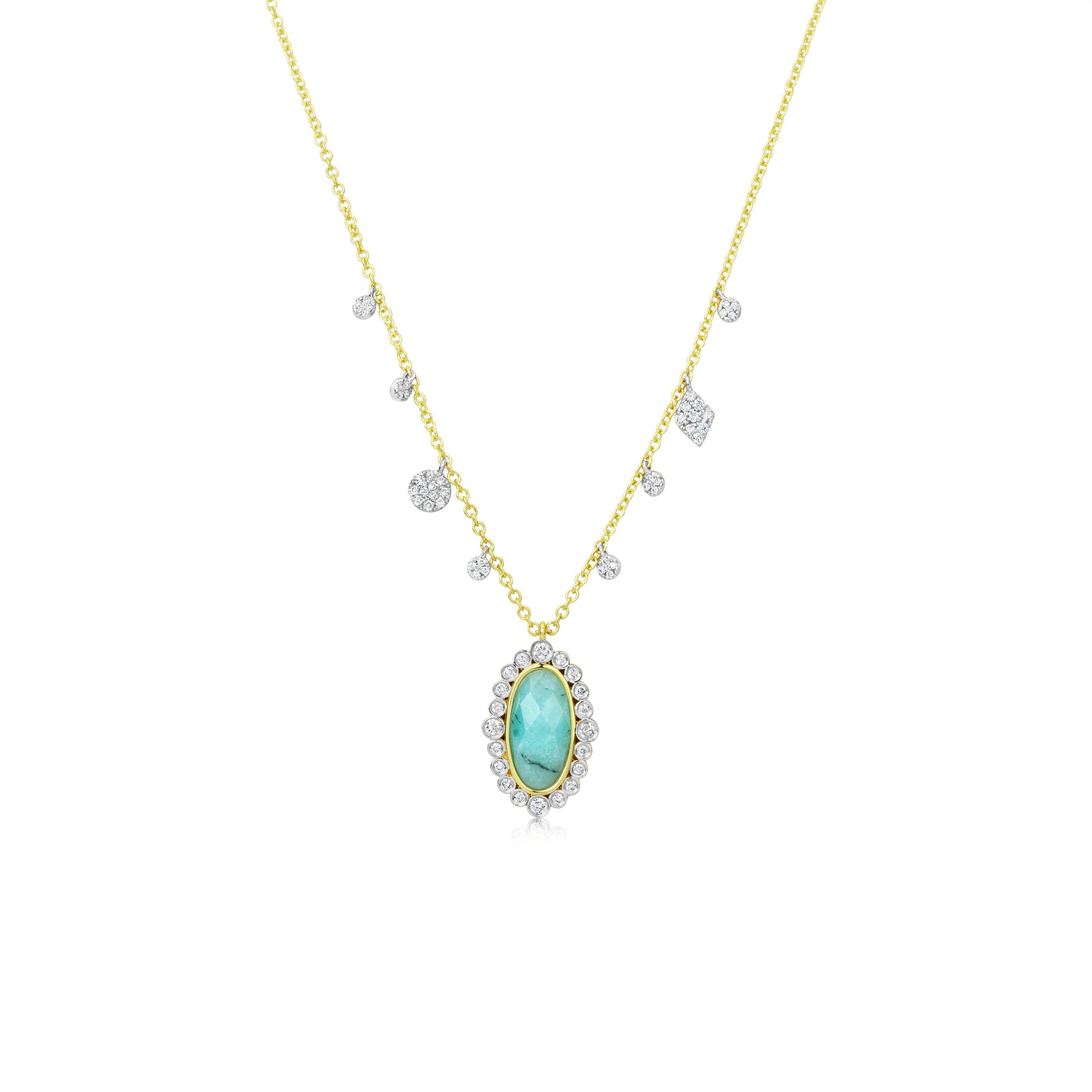 Amazonite and Diamond Charms Necklace sold by Meira T