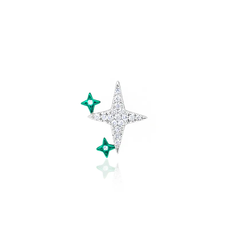 Mermaid Green Celestial Starburst Stud sold by Meira T