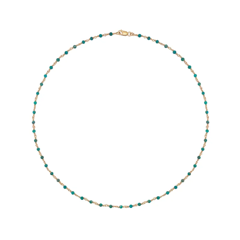 Dainty Amazonite Bead and Chain Necklace sold by Meira T