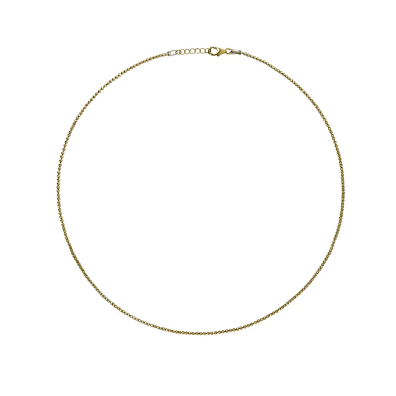 Yellow Gold Plated Ball Chain Necklace sold by Meira T